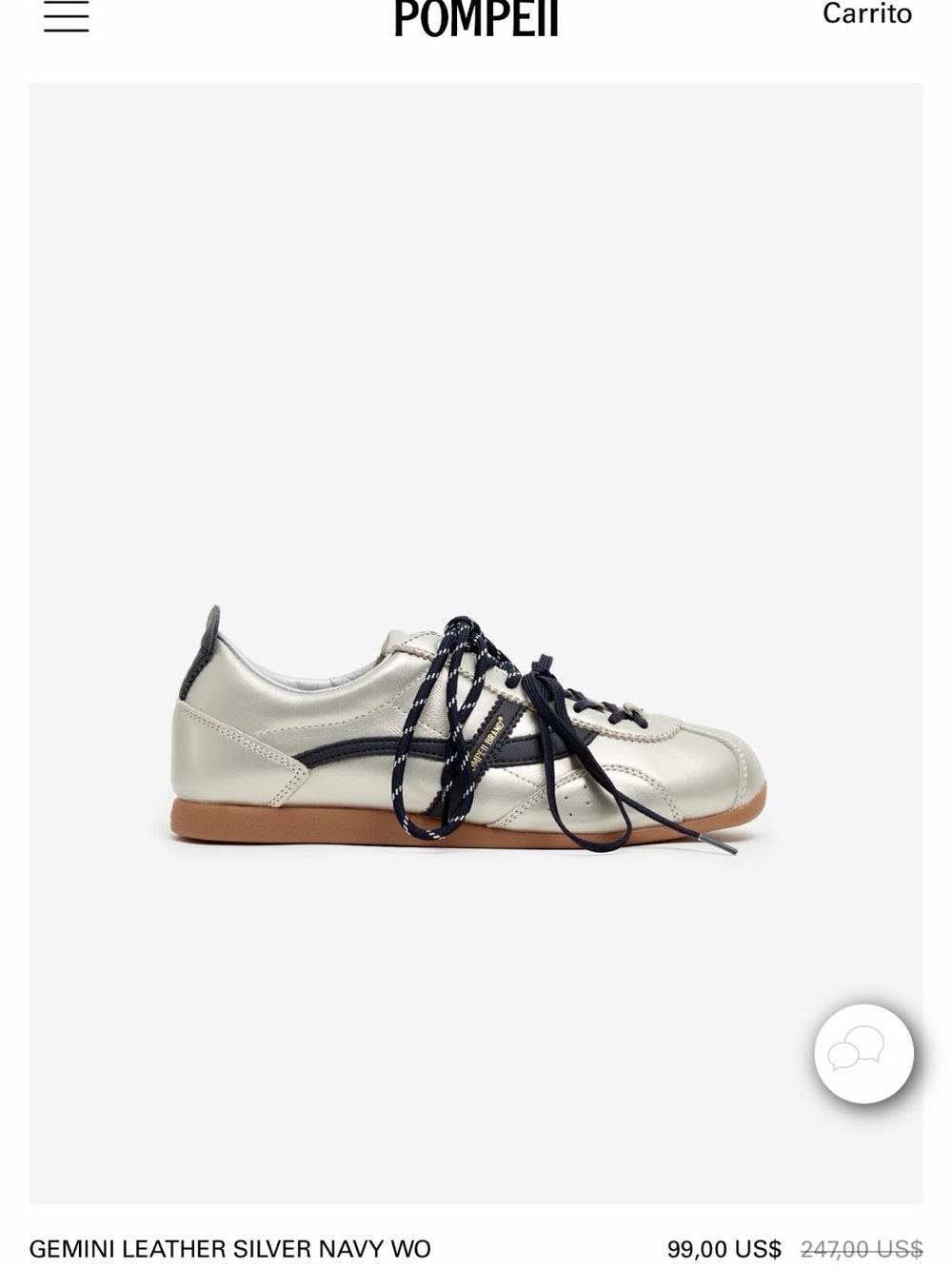 Pompeii Silver Sneakers